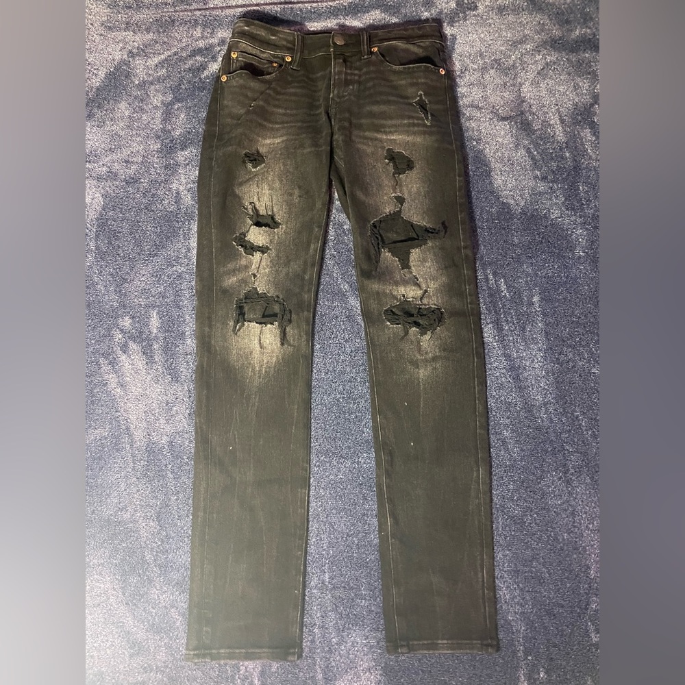 American Eagle Black Ripped Jeans - Picture 1 of 3